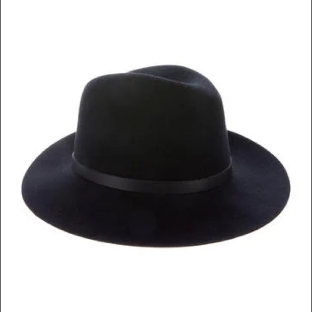Rag & Bone Wool Fedora Black, sz. Med